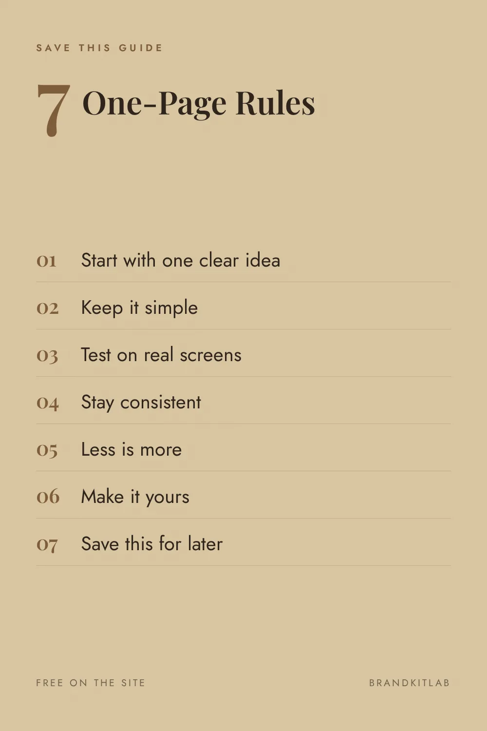 Mini Guidelines