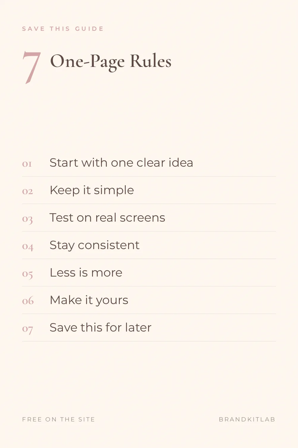 Mini Guidelines
