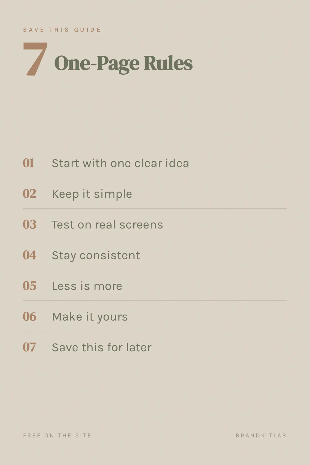Mini Guidelines