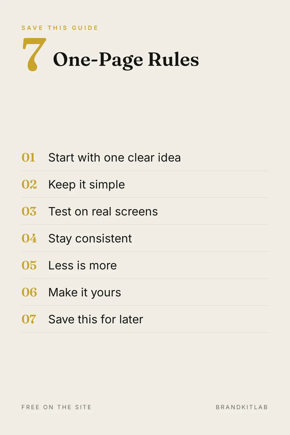 Mini Guidelines