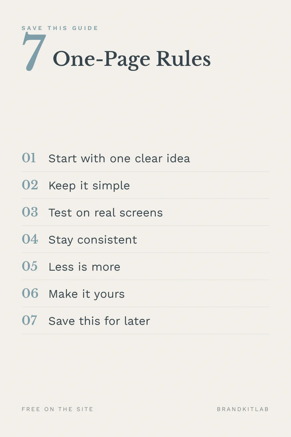 Mini Guidelines