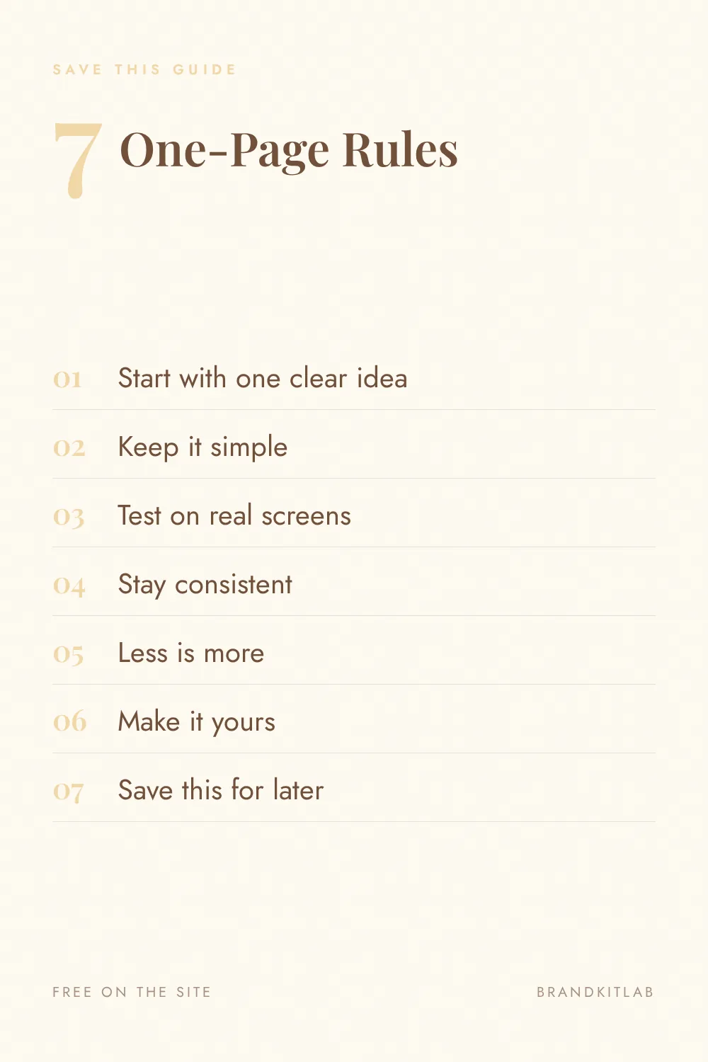 Mini Guidelines