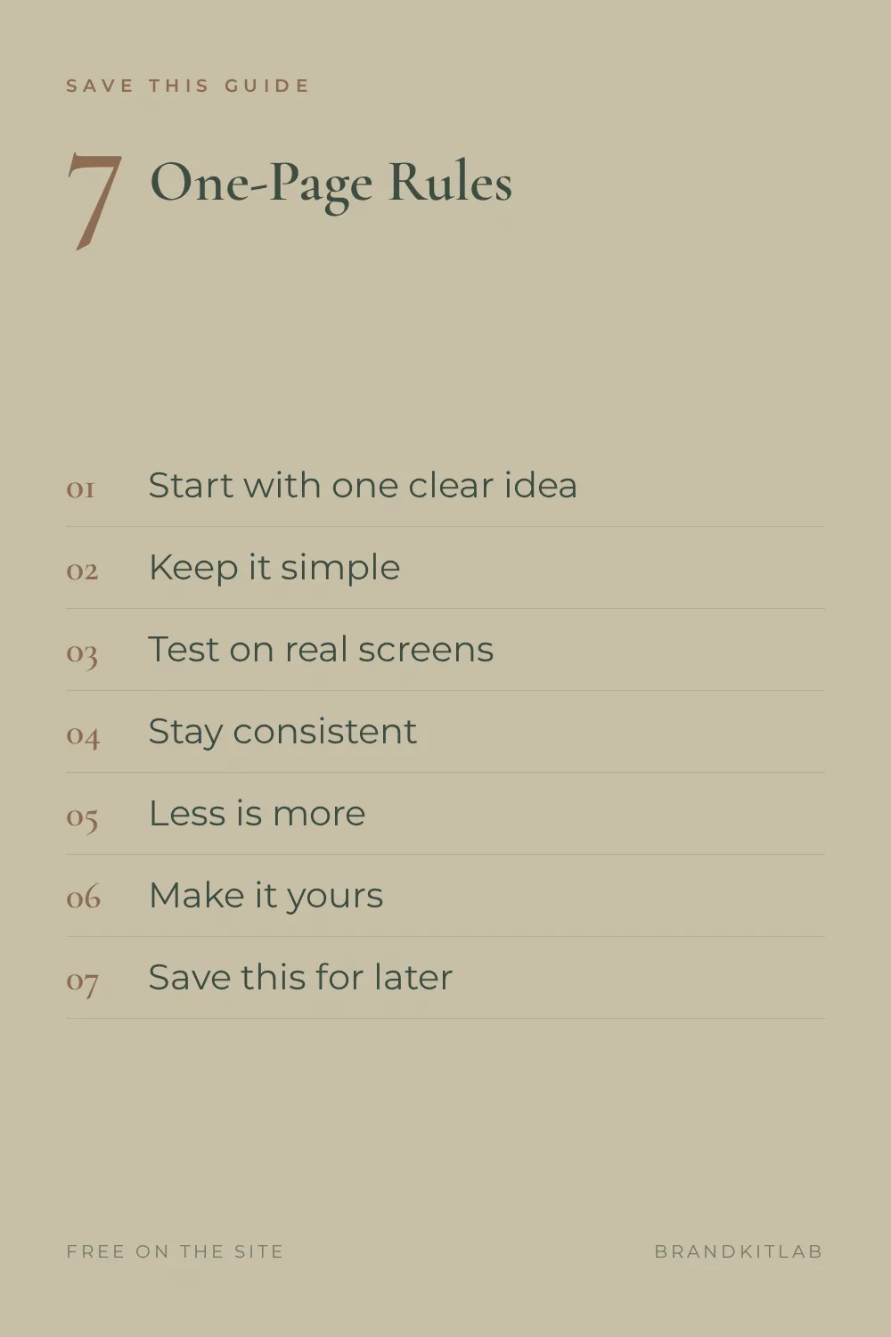 Mini Guidelines