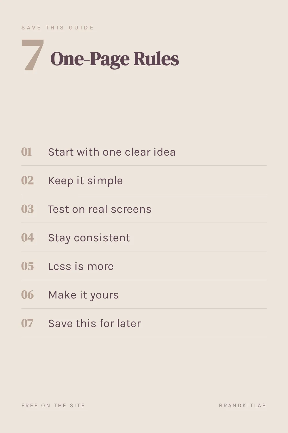 Mini Guidelines