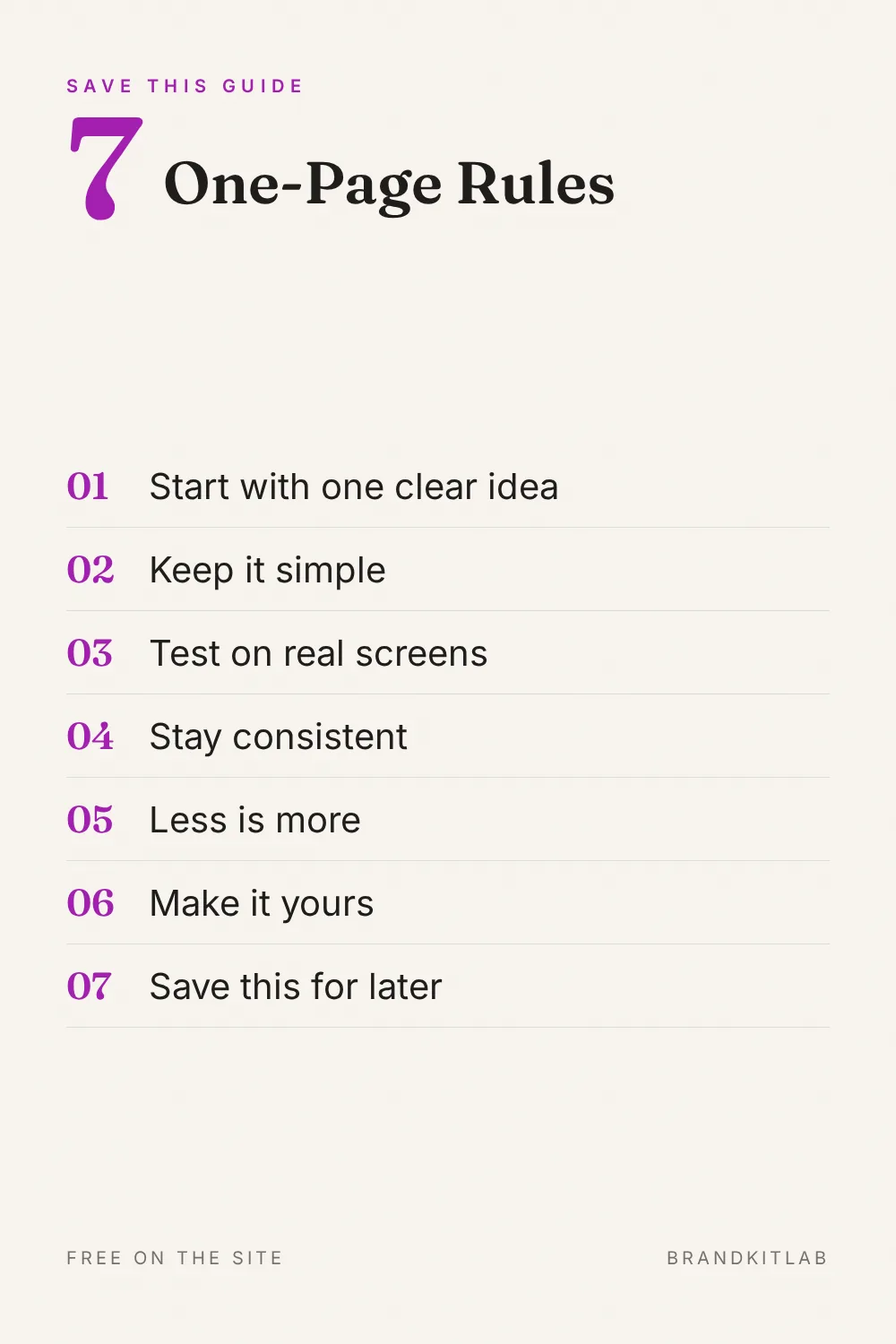 Mini Guidelines
