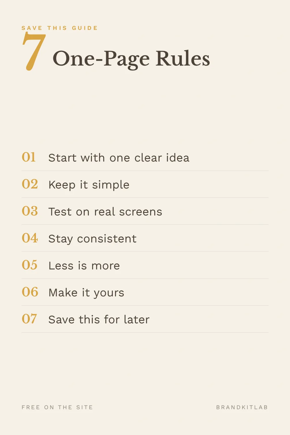 Mini Guidelines