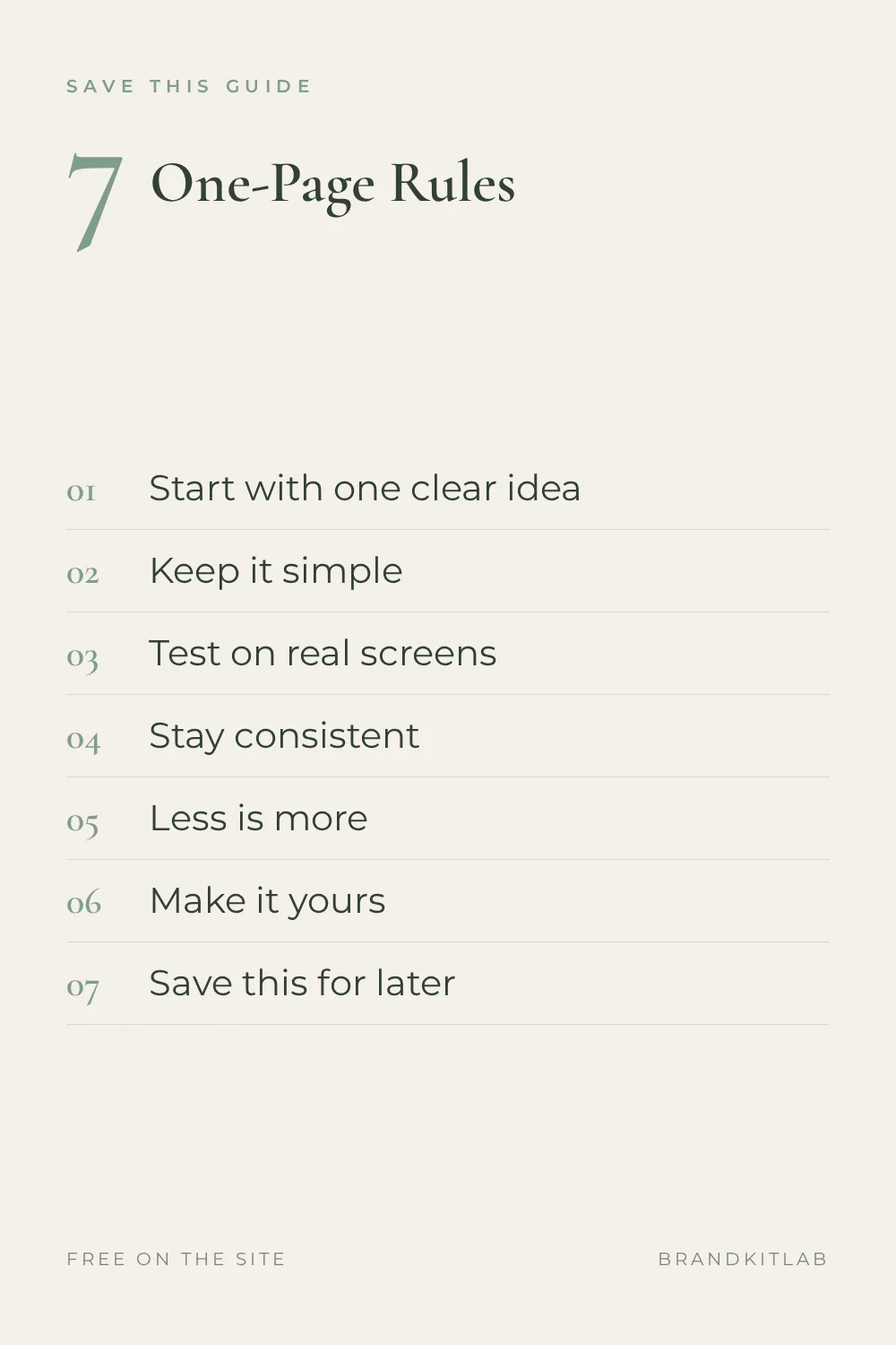 Mini Guidelines