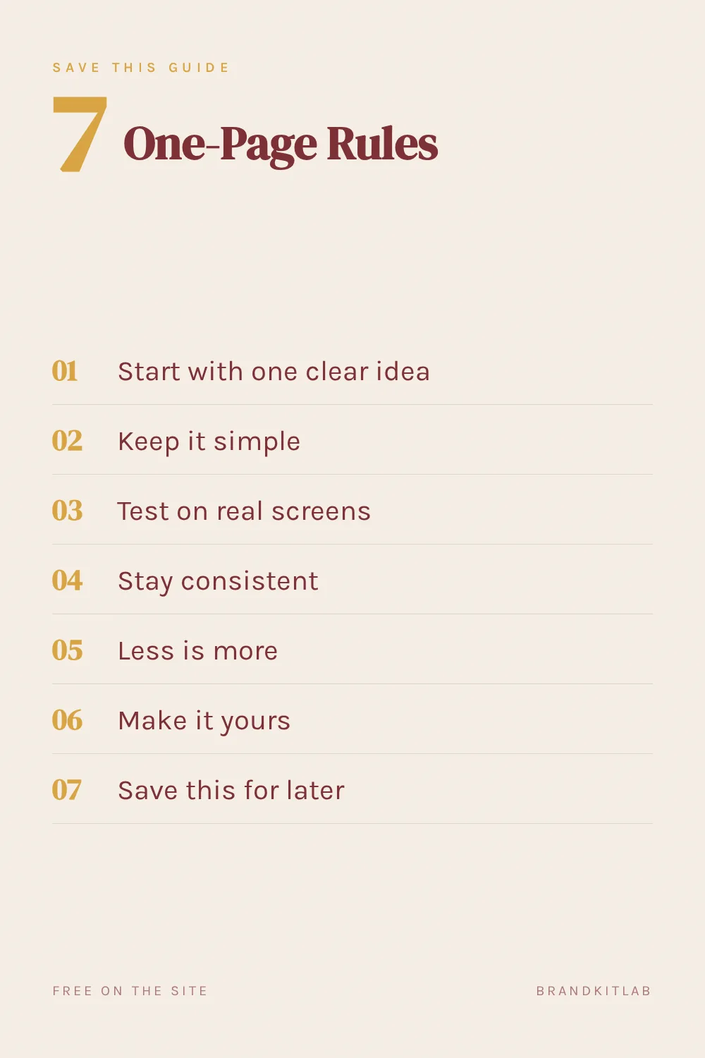 Mini Guidelines