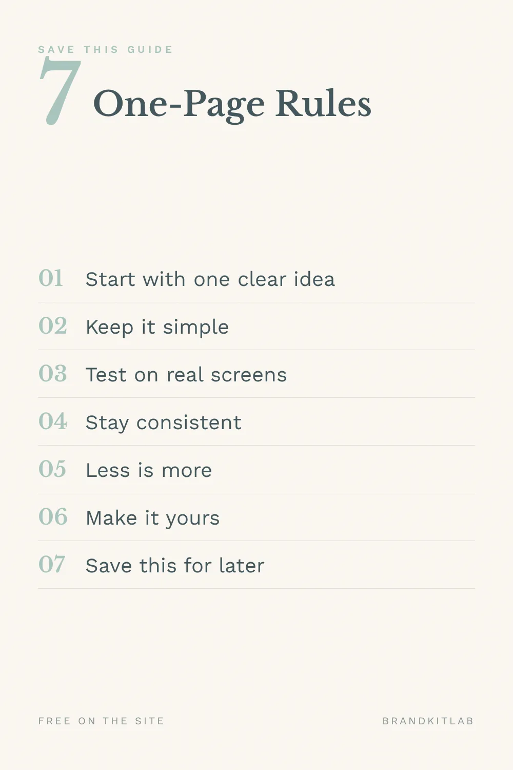 Mini Guidelines