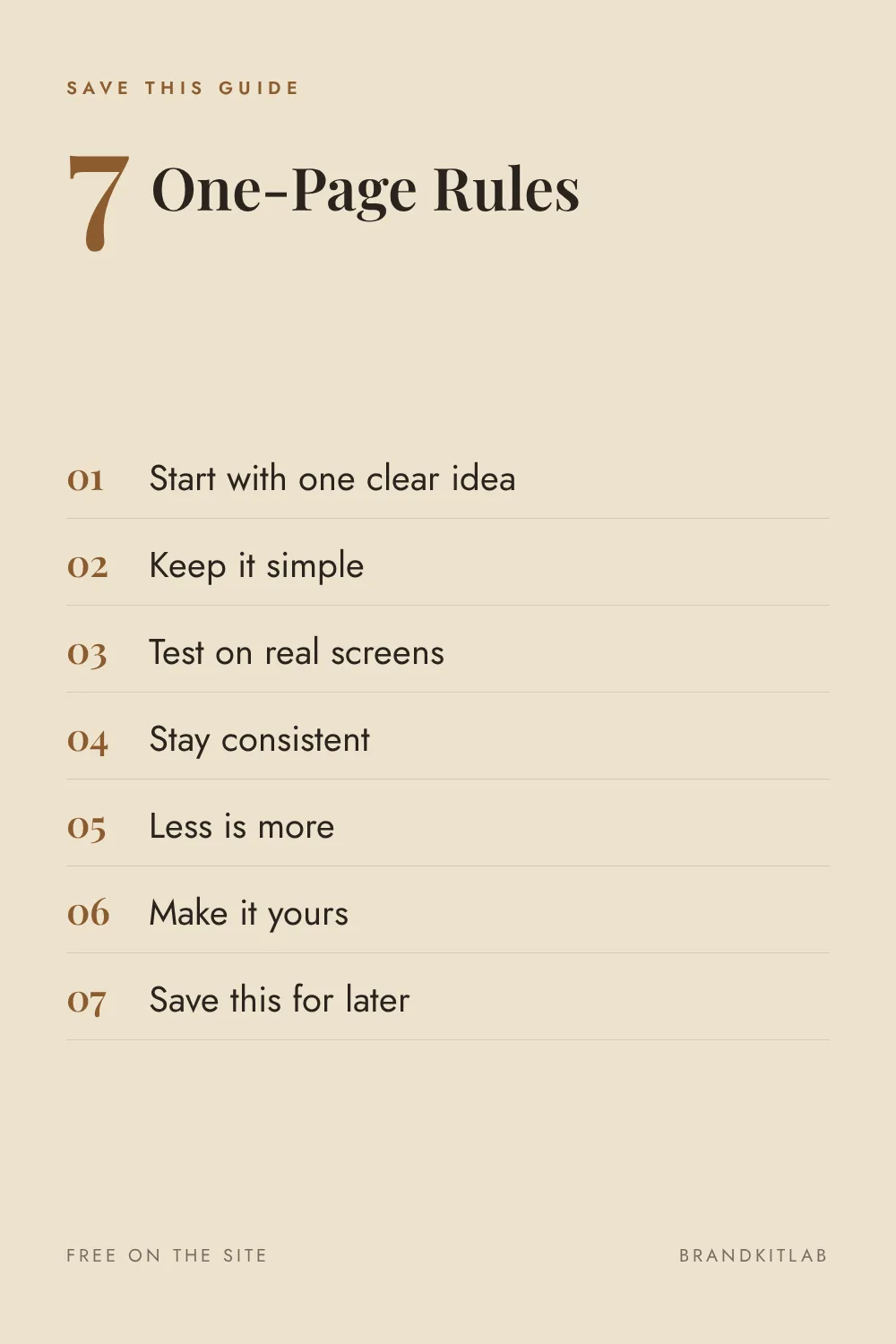 Mini Guidelines