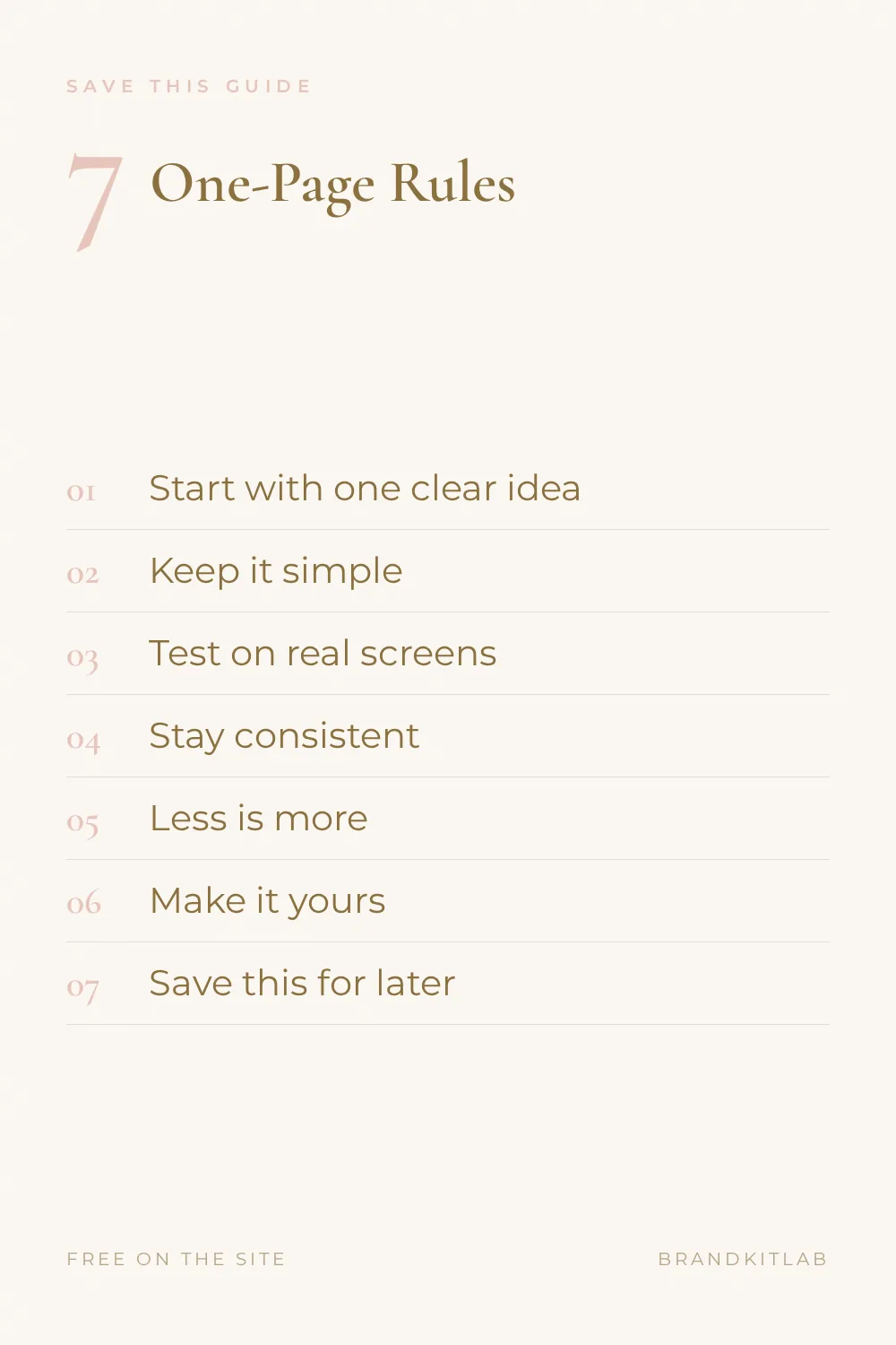Mini Guidelines