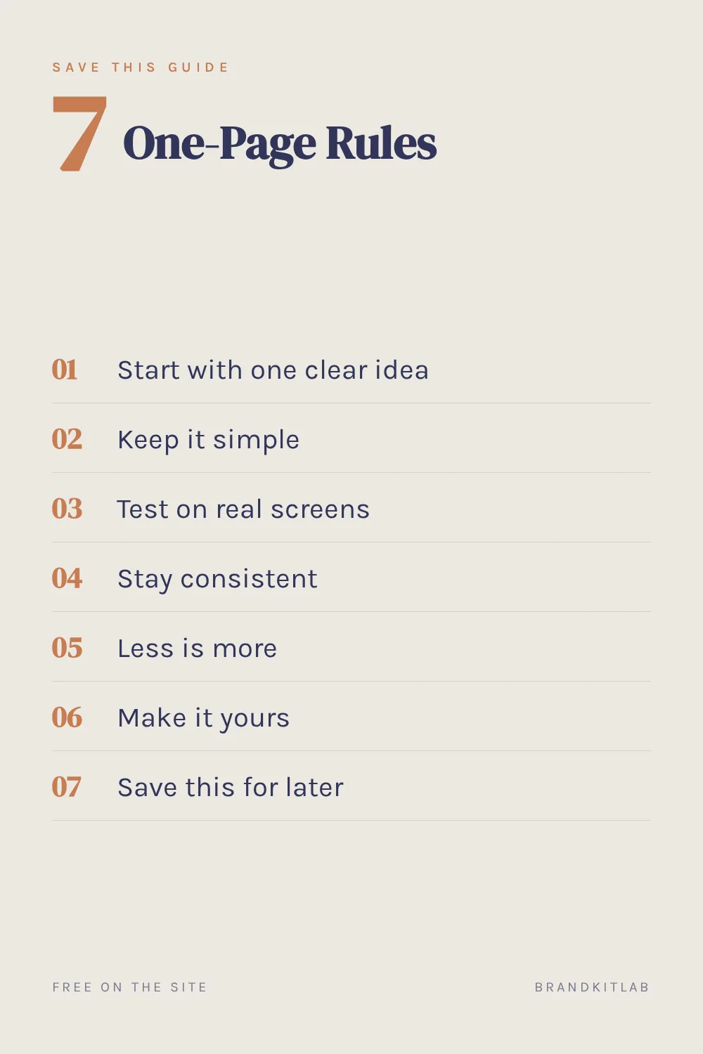 Mini Guidelines